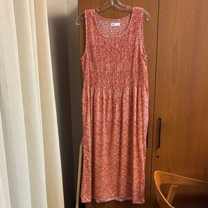 Croft & Barrow Sleeveless Maxi Dress in Rust